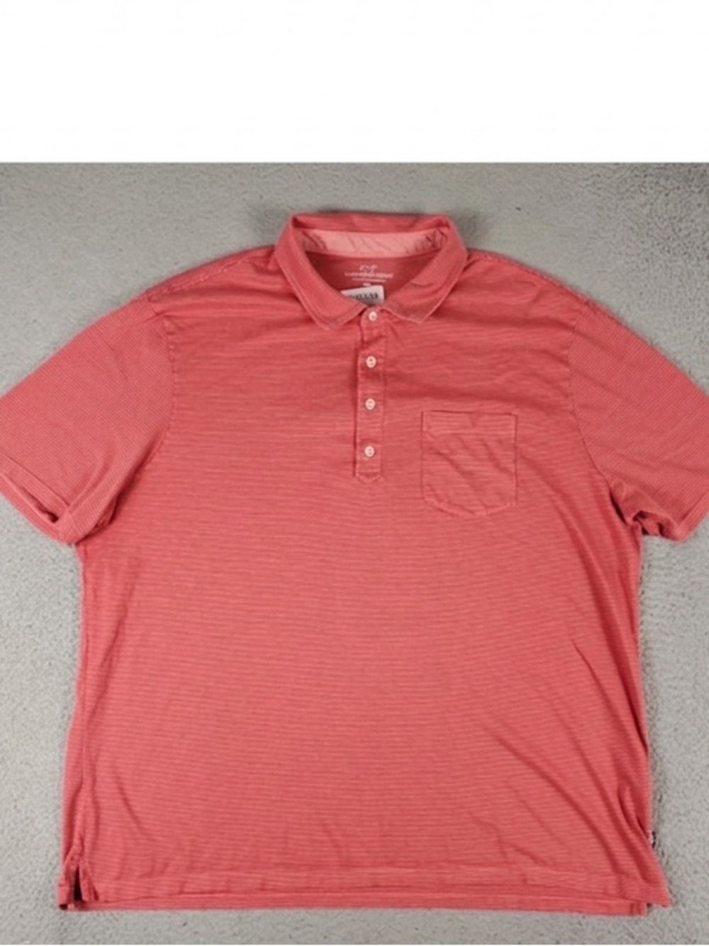 Vineyard Vines Coral Stripe short sleeve Polo Shirt 2XL
